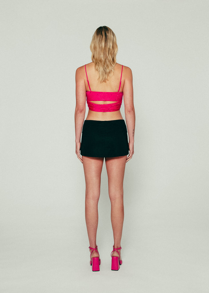 Crystal Bra Top in Pink