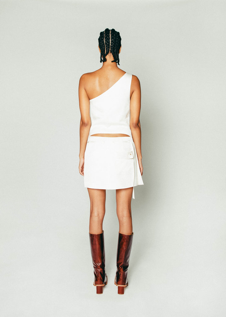 Toga Short Dress in Off White | MICHMIKA