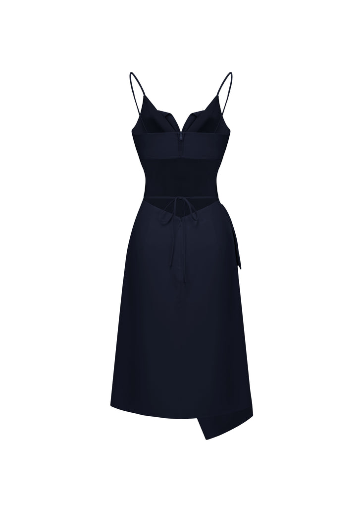 CUT-OUT DRESS IN NAVY | MICHMIKA