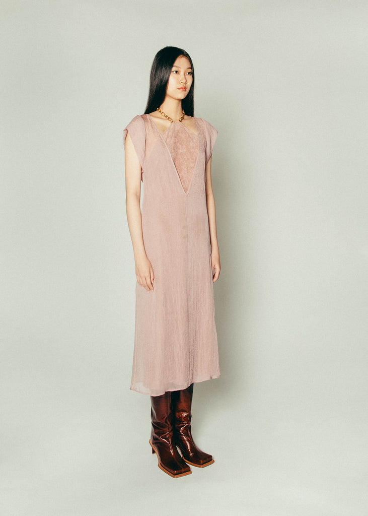 Halterneck Shift Dress in Pink | MICHMIKA