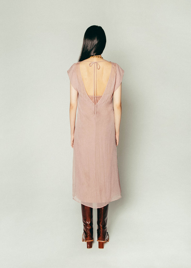 Halterneck Shift Dress in Pink | MICHMIKA