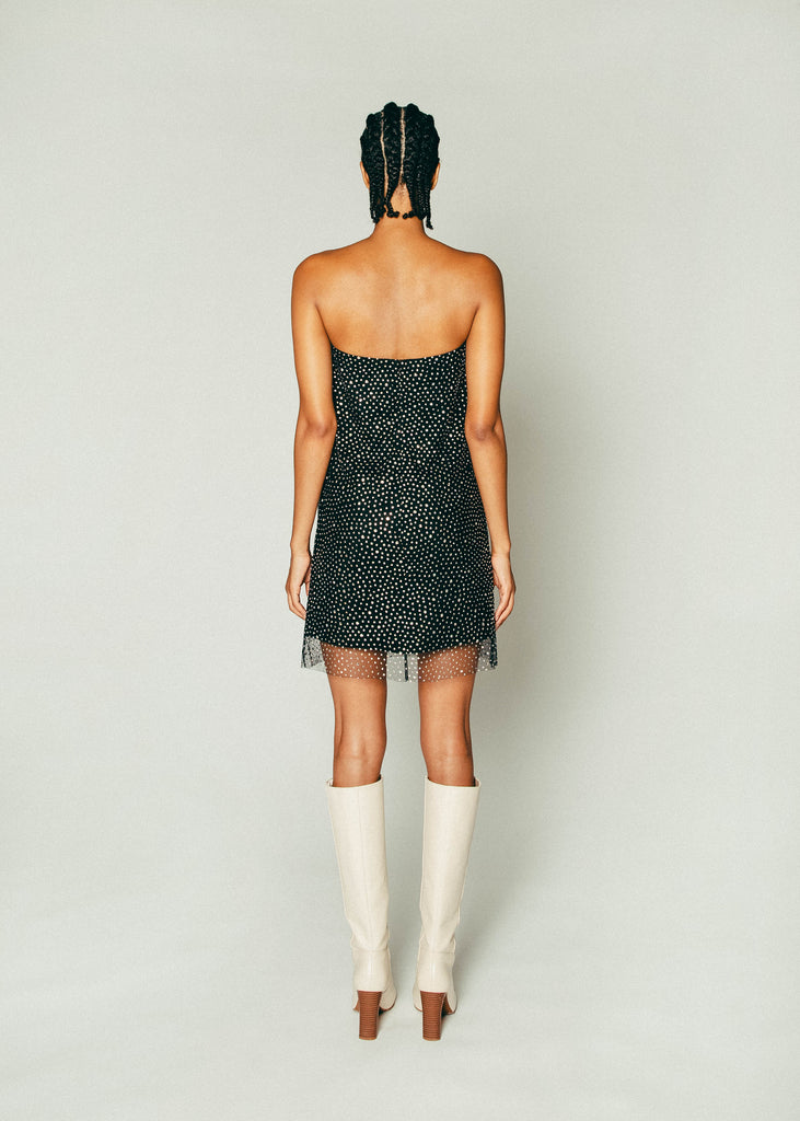 Crystal Tube Dress in Black | MICHMIKA