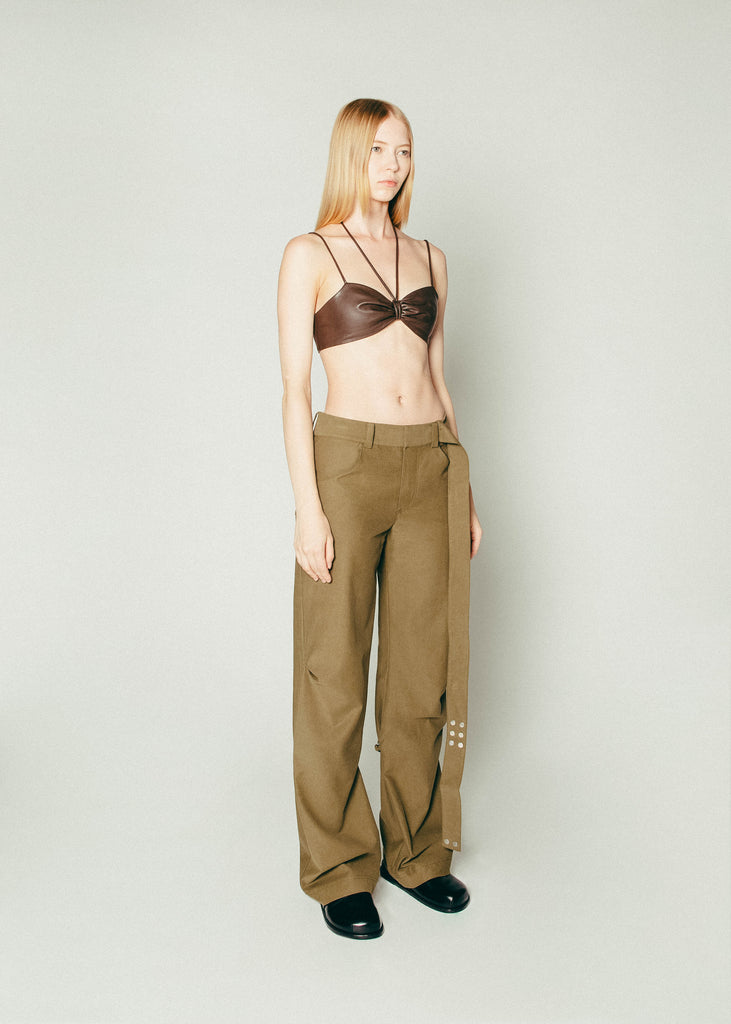 Ruched Bralette in Dark Brown | MICHMIKA