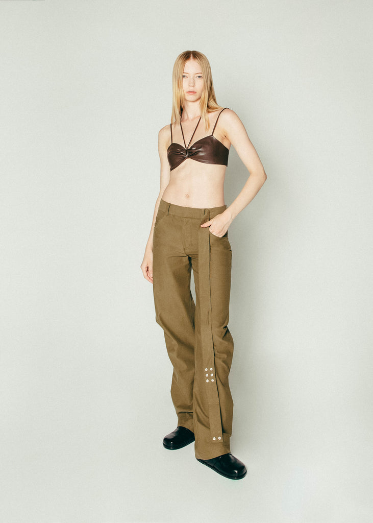 Ruched Bralette in Dark Brown | MICHMIKA