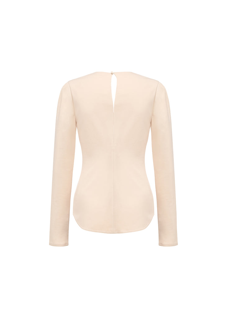 Cut-Out Top in Beige | MICHMIKA