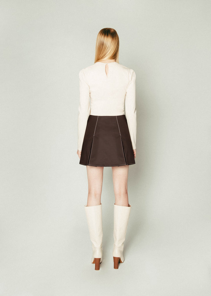 Cut-Out Top in Beige | MICHMIKA
