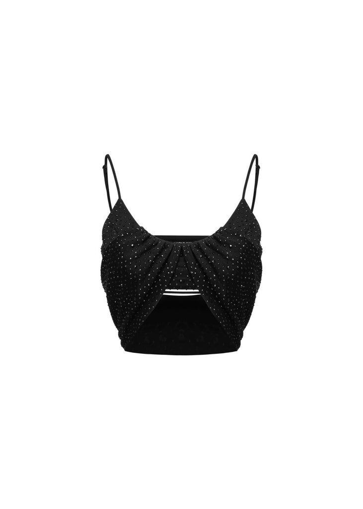 Crystal Bra Top in Black | MICHMIKA