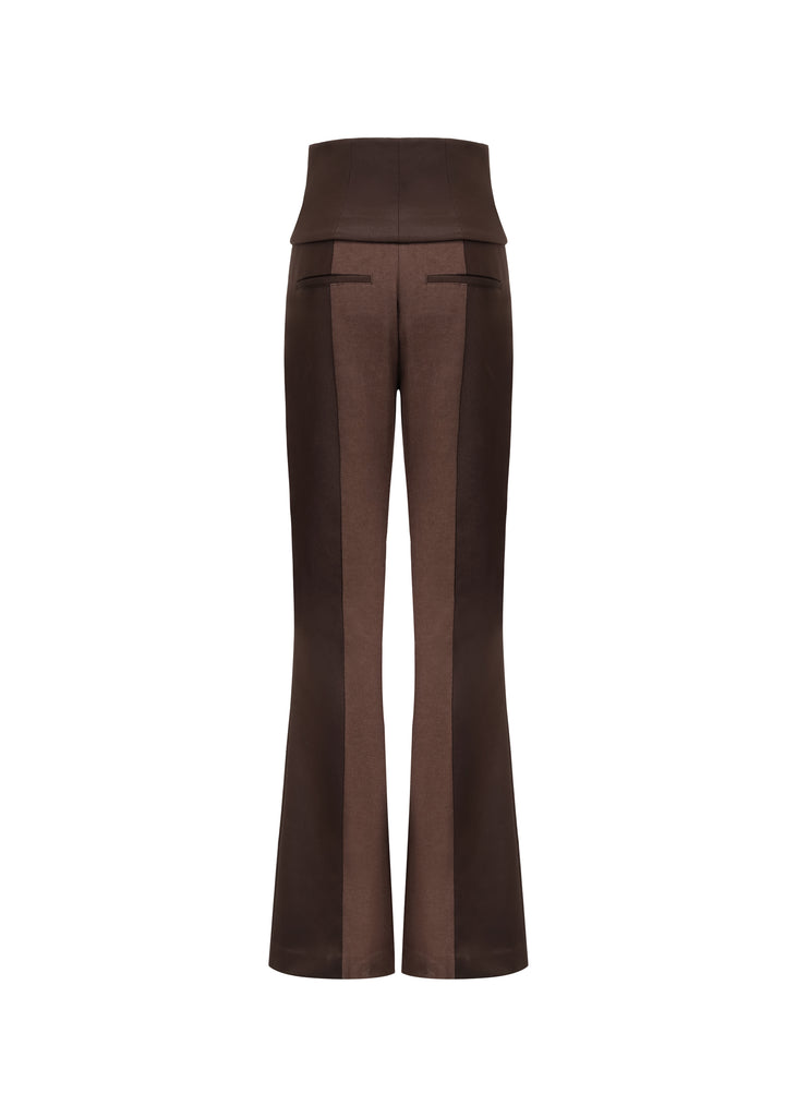 Waistcoat Trousers in Dark Brown | MICHMIKA