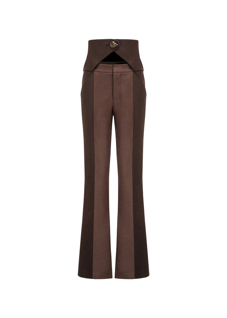 Waistcoat Trousers in Dark Brown | MICHMIKA