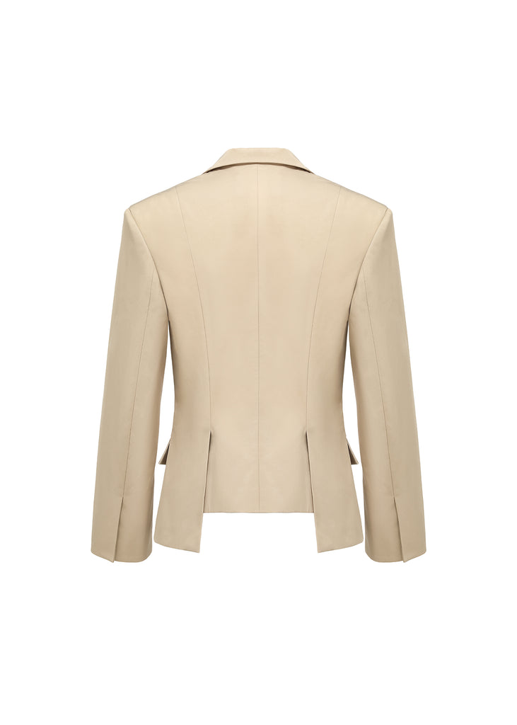 Gabardine Jacket in Beige | MICHMIKA