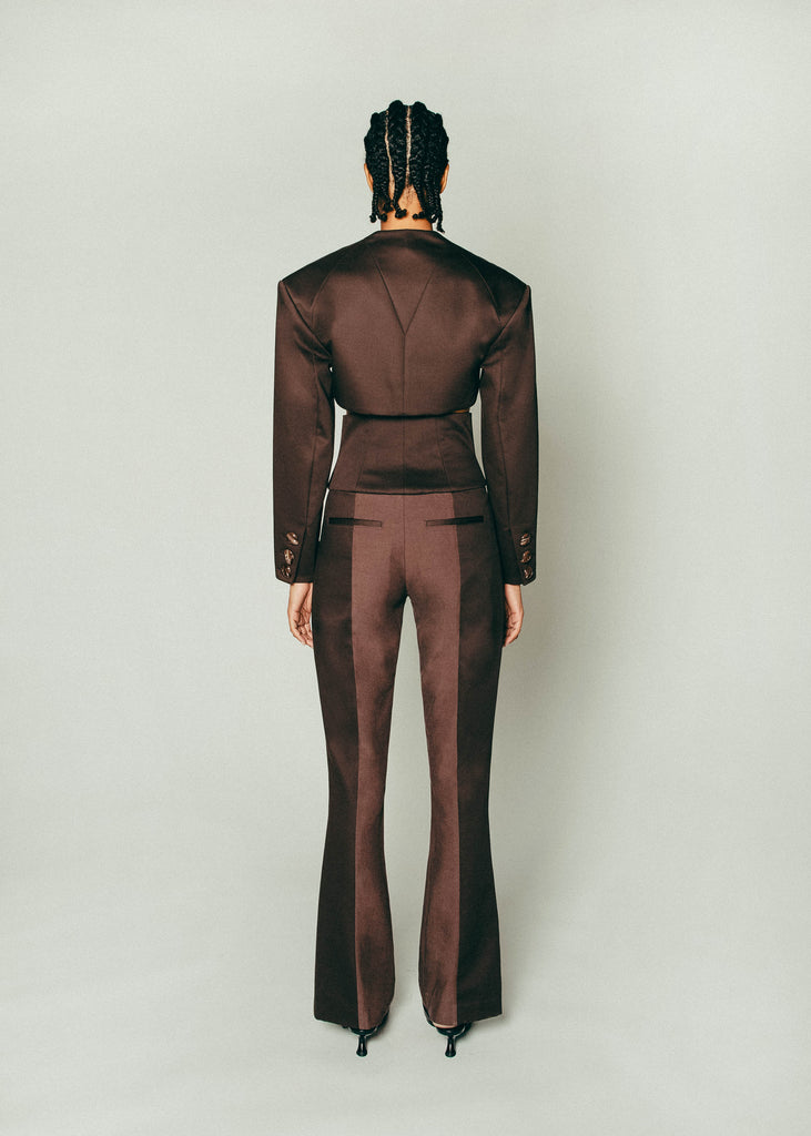 Waistcoat Trousers in Dark Brown | MICHMIKA